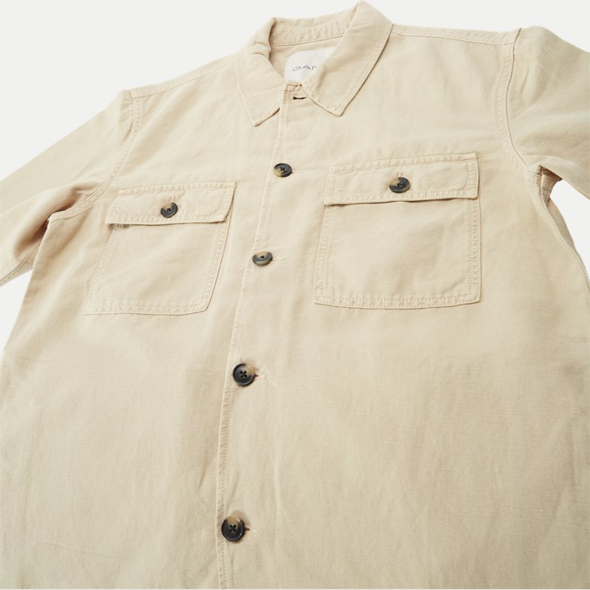 Gant Shirts TWILL OVERSHIRT 3240037 DRY SAND